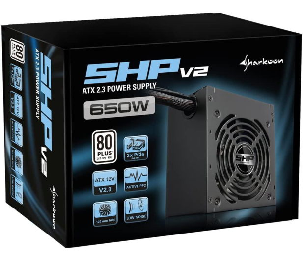Sharkoon SHP650 V2 650W 80 Plus - 407521 - zdjęcie 3